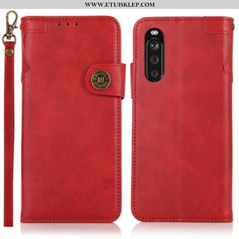 Etui Folio do Sony Xperia 5 III Guzik Magnetyczny Khazneh